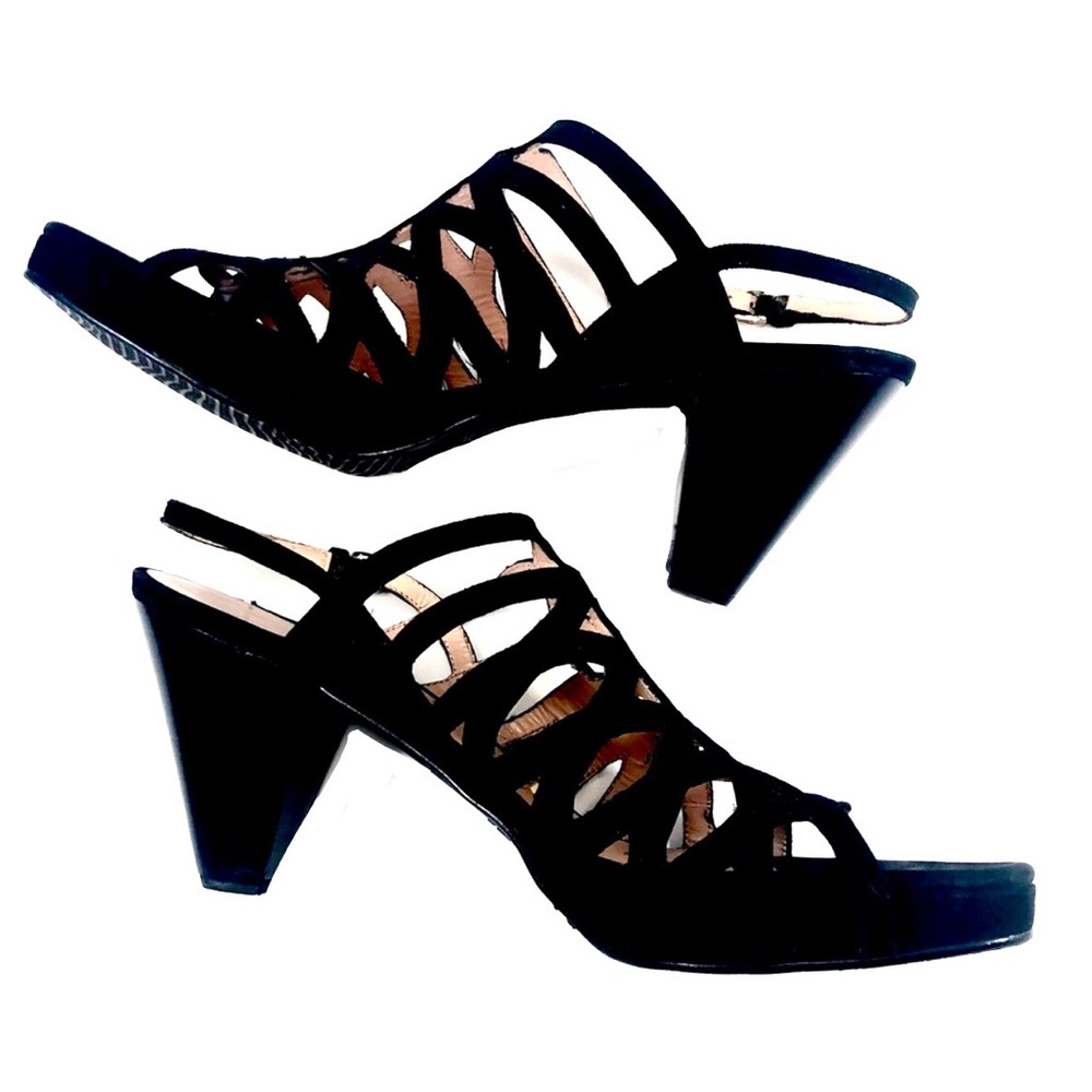 Stuart Weitzman Sz.9.5 N Black Strappy 3” Heel